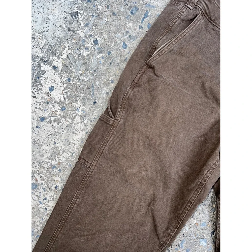 Abercrombie & Fitch Mens Carpenter Pants 26x26 Brown Stretch Canvas Utility Work
